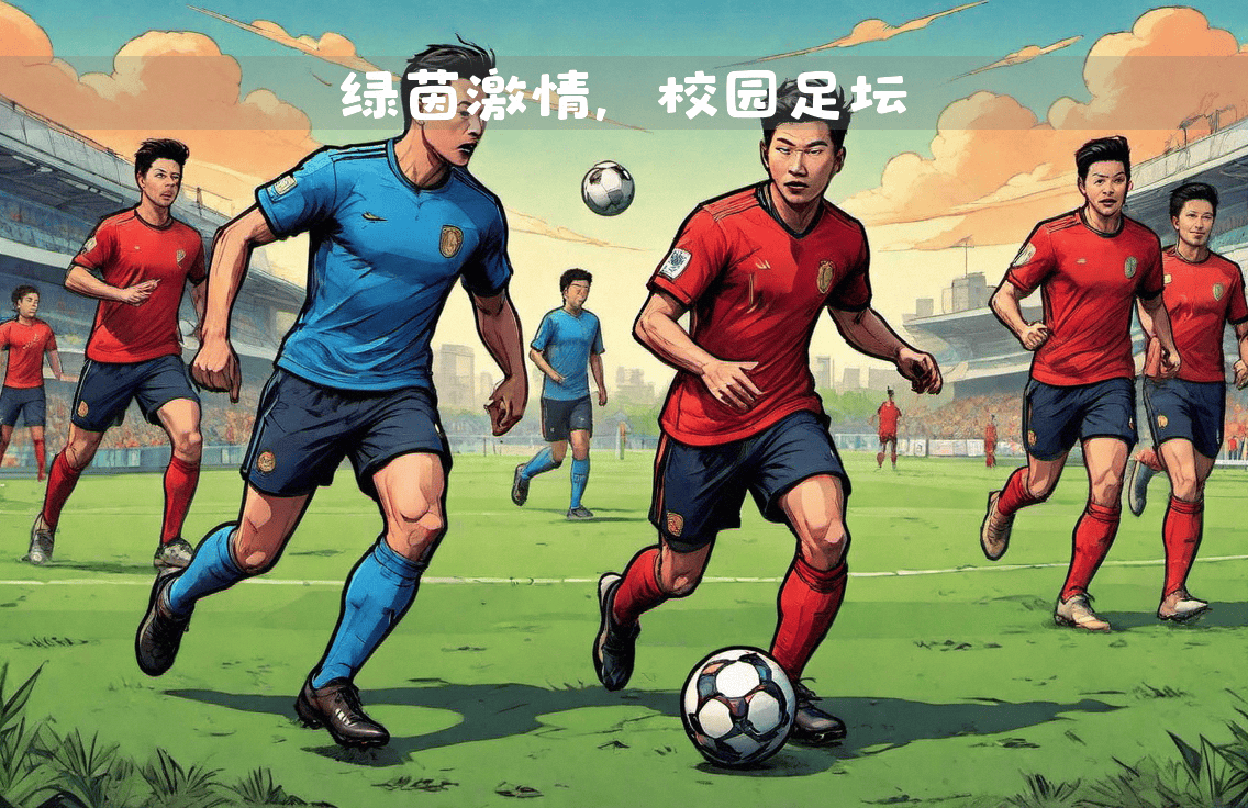 足球场上激战连连，球员们奋力拼搏